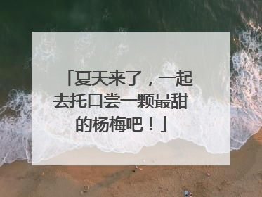 夏天来了，一起去托口尝一颗最甜的杨梅吧！